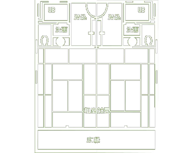 大部屋和室の間取り図