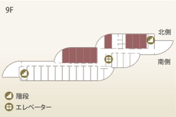 ホテルの間取り図（９階）