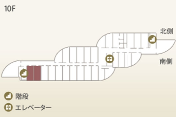 ホテルの間取り図（10階）