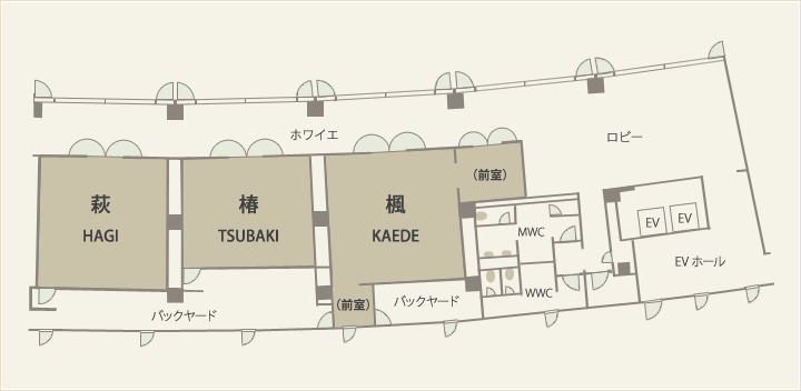 宴会場間取図