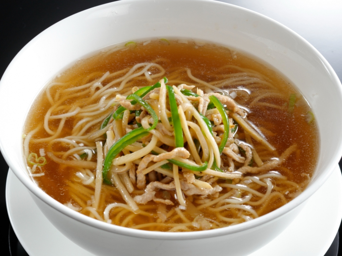 搾菜と豚肉の細切り汁そば