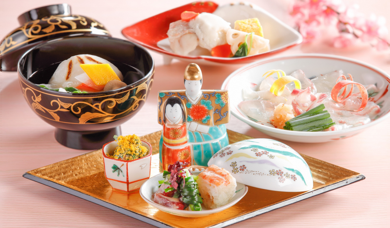画像：桃の節句プラン 会席イメージ