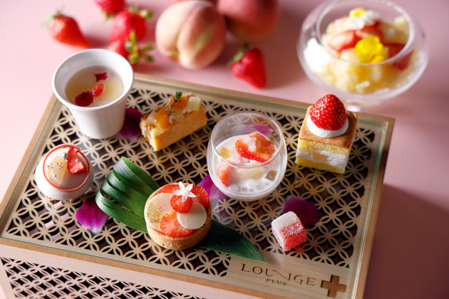 画像：夏いちごとピーチアフタヌーンティー_デセール