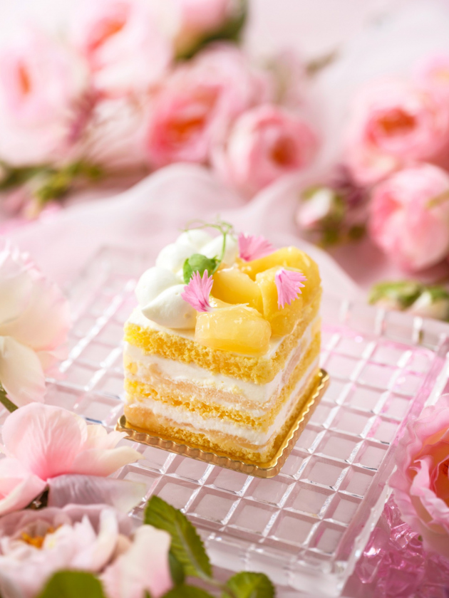 桃のショートケーキ