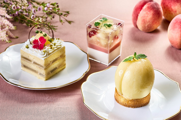 桃のケーキ
