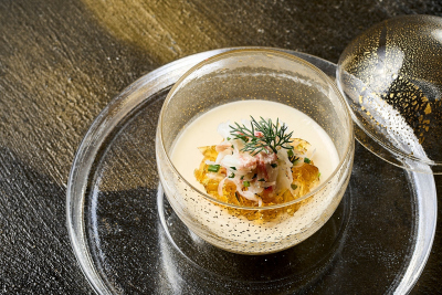 蕪のムース　蟹のエフィロシェ