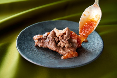 国産牛スライスの鉄板焼き（ディナー限定メニュー）