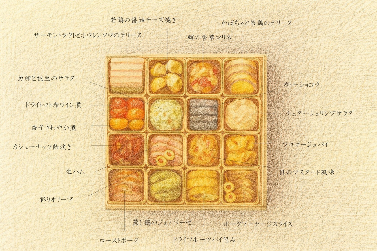 和洋おせち料理二段重