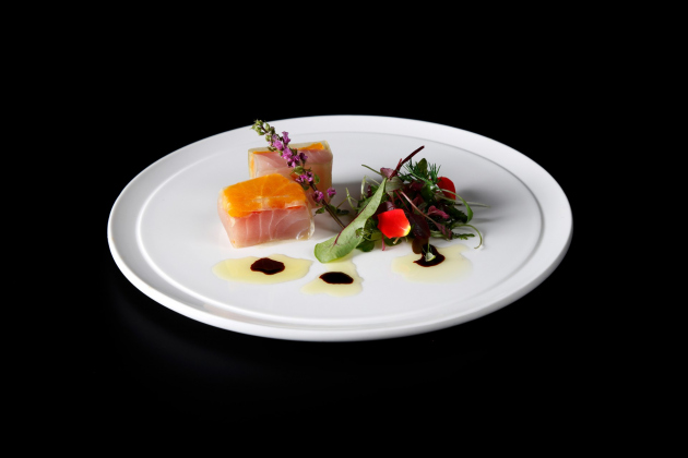 ZK鉄板焼 1月「金目鯛のばってら昆布〆 温州みかん」