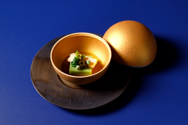 ZK日本料理 2月「鶯豆腐 キャビアのせ」