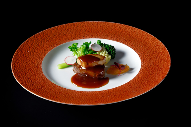 ZK欧風料理 1月「黒毛和牛フィレ肉とフォアグラのソテー ほろ苦いオレンジのマルメラータ」
