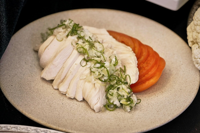 蒸し鶏 葱ソース（白鶏）