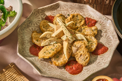 ポークピカタ トマト味噌ソース