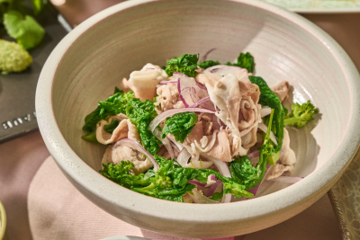 菜の花と豚肉のしゃぶしゃぶ