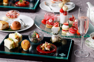 Image: Cherry blossom and strawberry afternoon tea