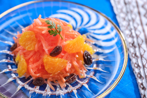 ビアガーデン：人参とレーズンオレンジ風味の料理イメ―ジ