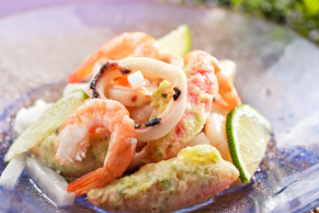 ビアガーデン：シーフード青しそセビーチェの料理イメージ