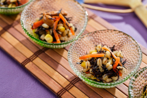 ビアガーデン：ひじきと大麦の料理イメージ