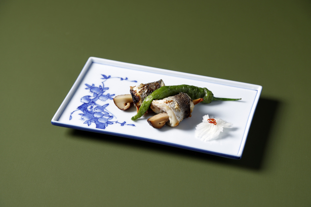 画像：ZK日本料理 9月「（焼き物）かます松茸包み焼き」