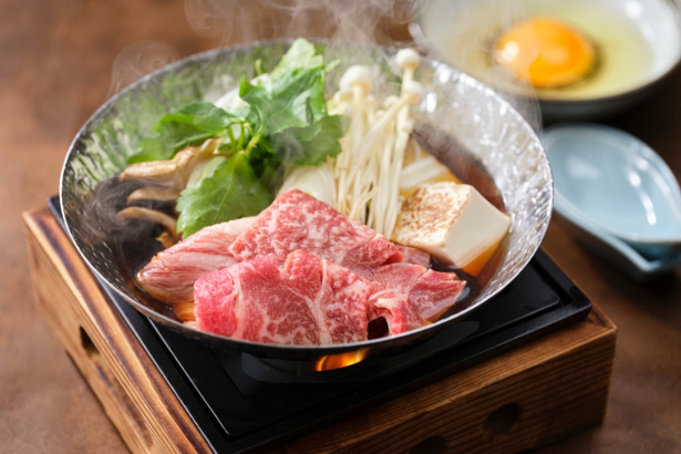 日本料理つのくに：黒毛和牛のすき焼きの料理イメージ
