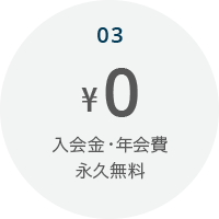 入会金・年会費永久無料