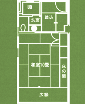 月の棟 和風客室の間取り